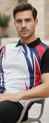 Jersey  Self Collar with Stand Polo visual gallery 1