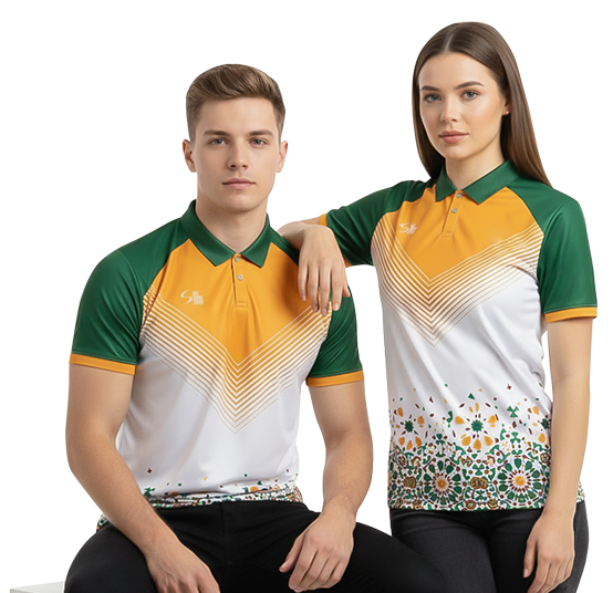 Jersey  Self Collar with Stand Polo Sign in