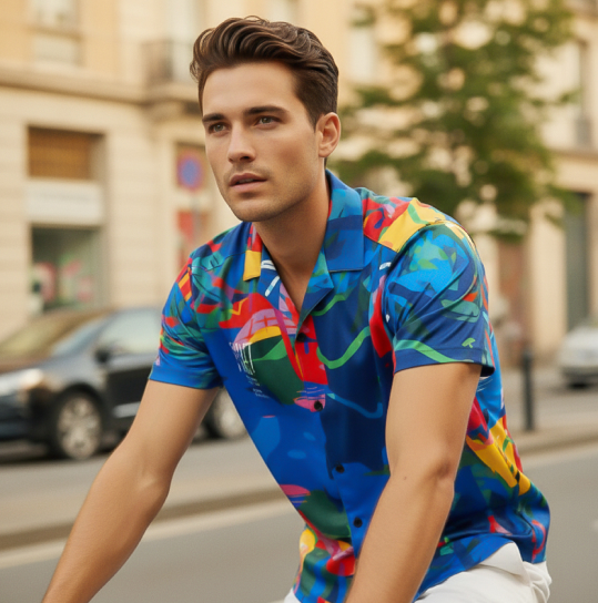 Shirt Cuban Collar Shirt