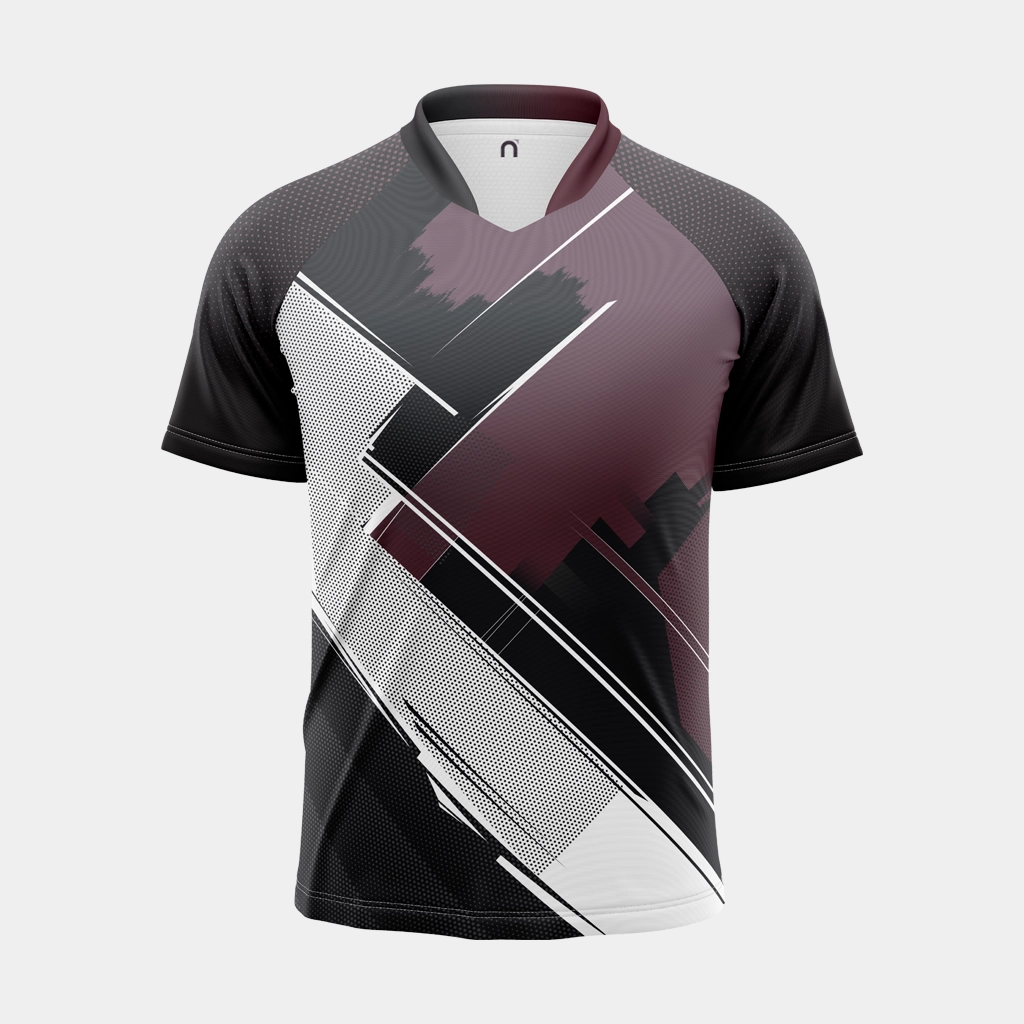  Mens Chinese Collar Raglan Half Sleeve Jersey