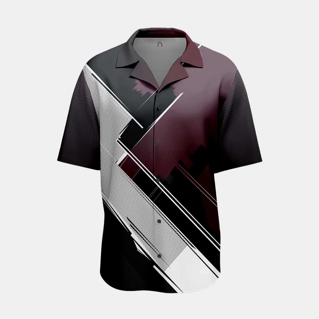 Mens Cuban Collar Shirt