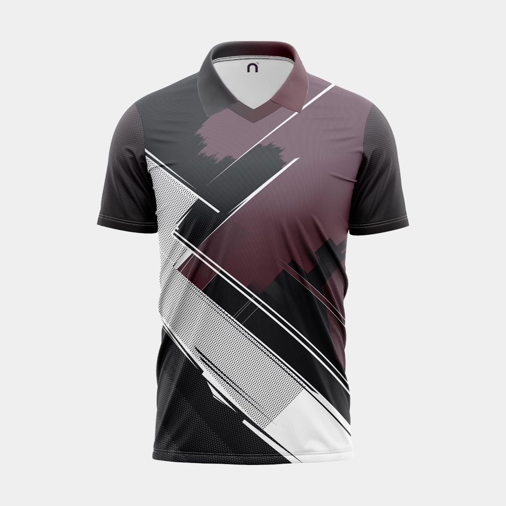 Mens V Neck Collar Half Sleeve Jersey