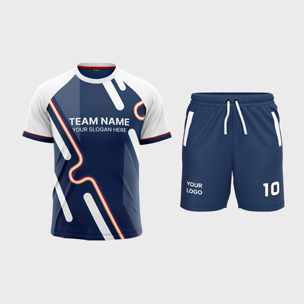 AOP Men Crew Neck Raglan Half Sleeve Jersey + Shorts 