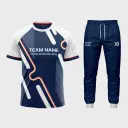 AOP Men Crew Neck Raglan Half Sleeve Jersey + Track Pants