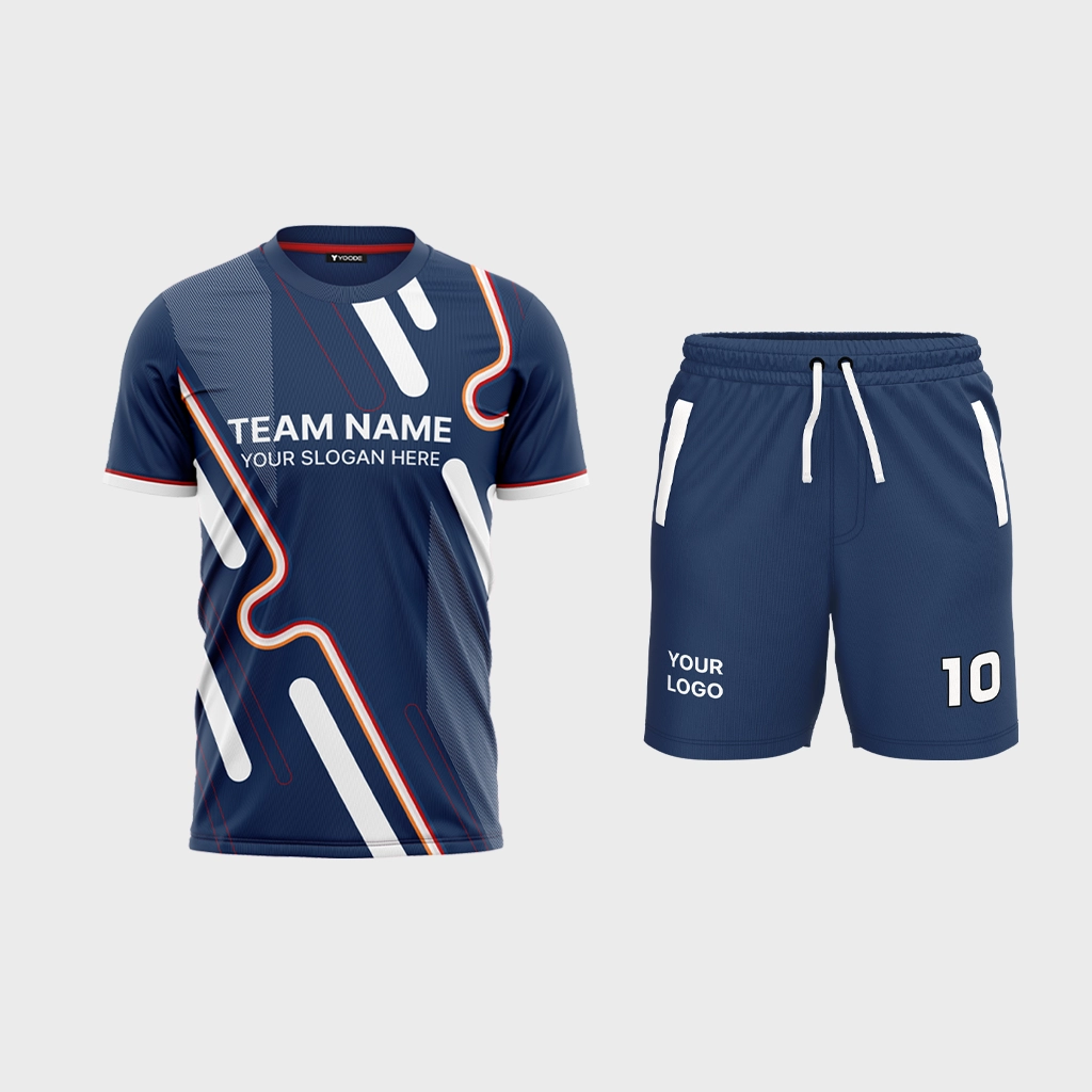 AOP Men Crew Neck Set-in Half Sleeve Jersey + Shorts 