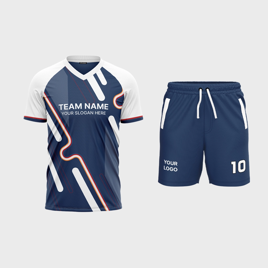 AOP Men V-Neck Raglan Half Sleeve Jersey + Shorts 