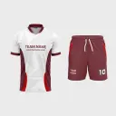 AOP Men Mandarin Collar Set-in Half Sleeve Jersey + Shorts 