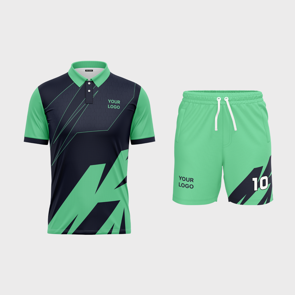 AOP Men Polo Set-in Half Sleeve Jersey + Shorts 