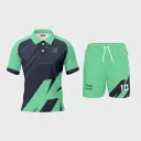 Men's Polo Raglan Half Sleeve Jersey + Shorts 