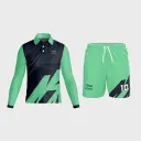 AOP Men Polo Set-in Full Sleeve Jersey + Shorts 