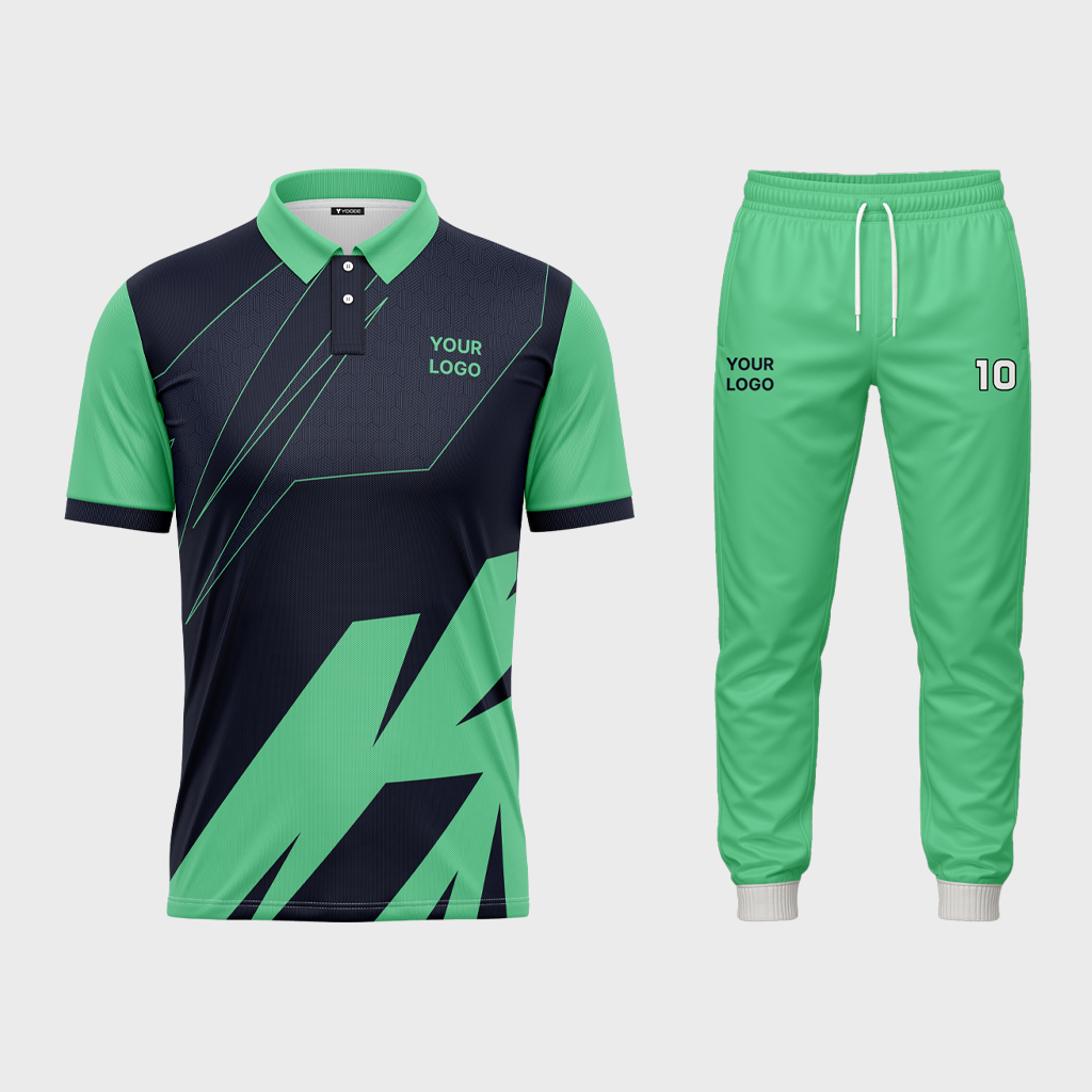 AOP Men Polo Set-in Half Sleeve Jersey + Track Pants 