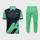 AOP Men Polo Set-in Half Sleeve Jersey + Track Pants 