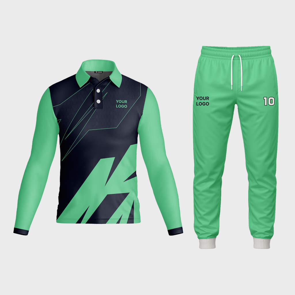 AOP Men Polo Set-in Full Sleeve Jersey + Track Pants 