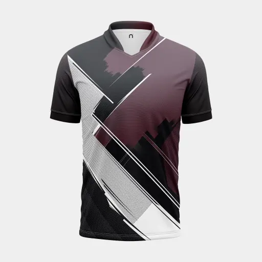 Mens Chinese Collar Half Sleeve Jersey
