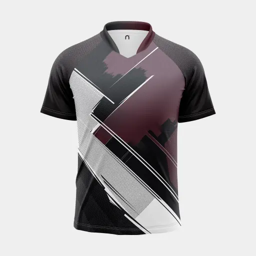  Mens Chinese Collar Raglan Half Sleeve Jersey