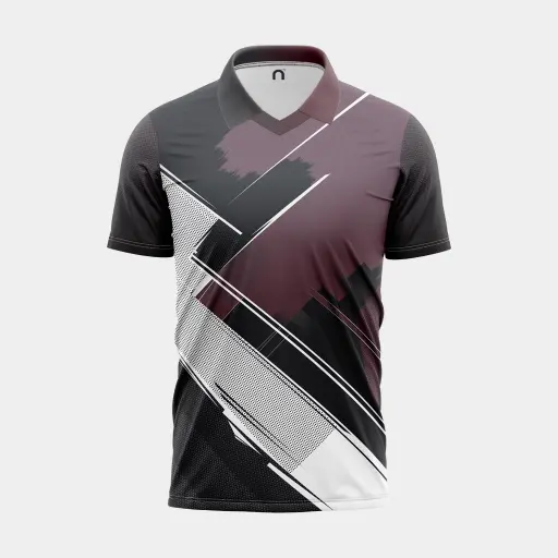 Mens V Neck Collar Half Sleeve Jersey