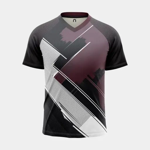 Mens V Neck Raglan Half Sleeve Jersey