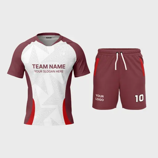 Men's Mandarin Collar Raglan Half Sleeve Jersey + Shorts 