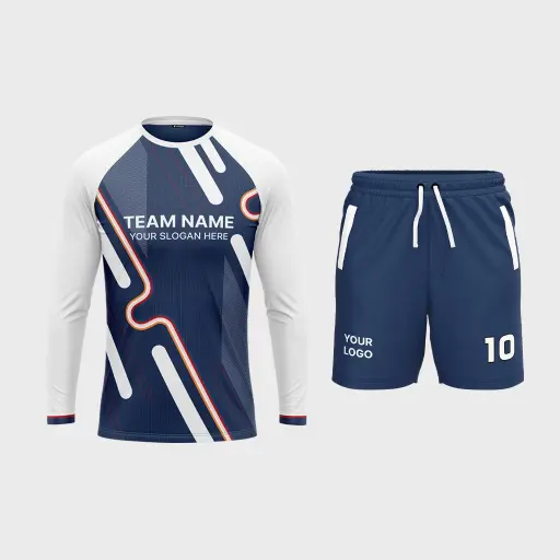 Men's Crew Neck Raglan Full Sleeve Jersey + Shorts 