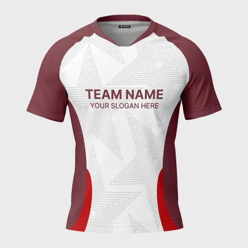 Men's Mandarin Collar Raglan Half Sleeve Jersey 